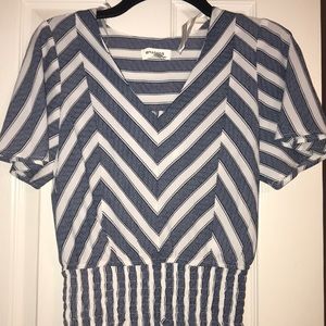 Blue & white striped shirt